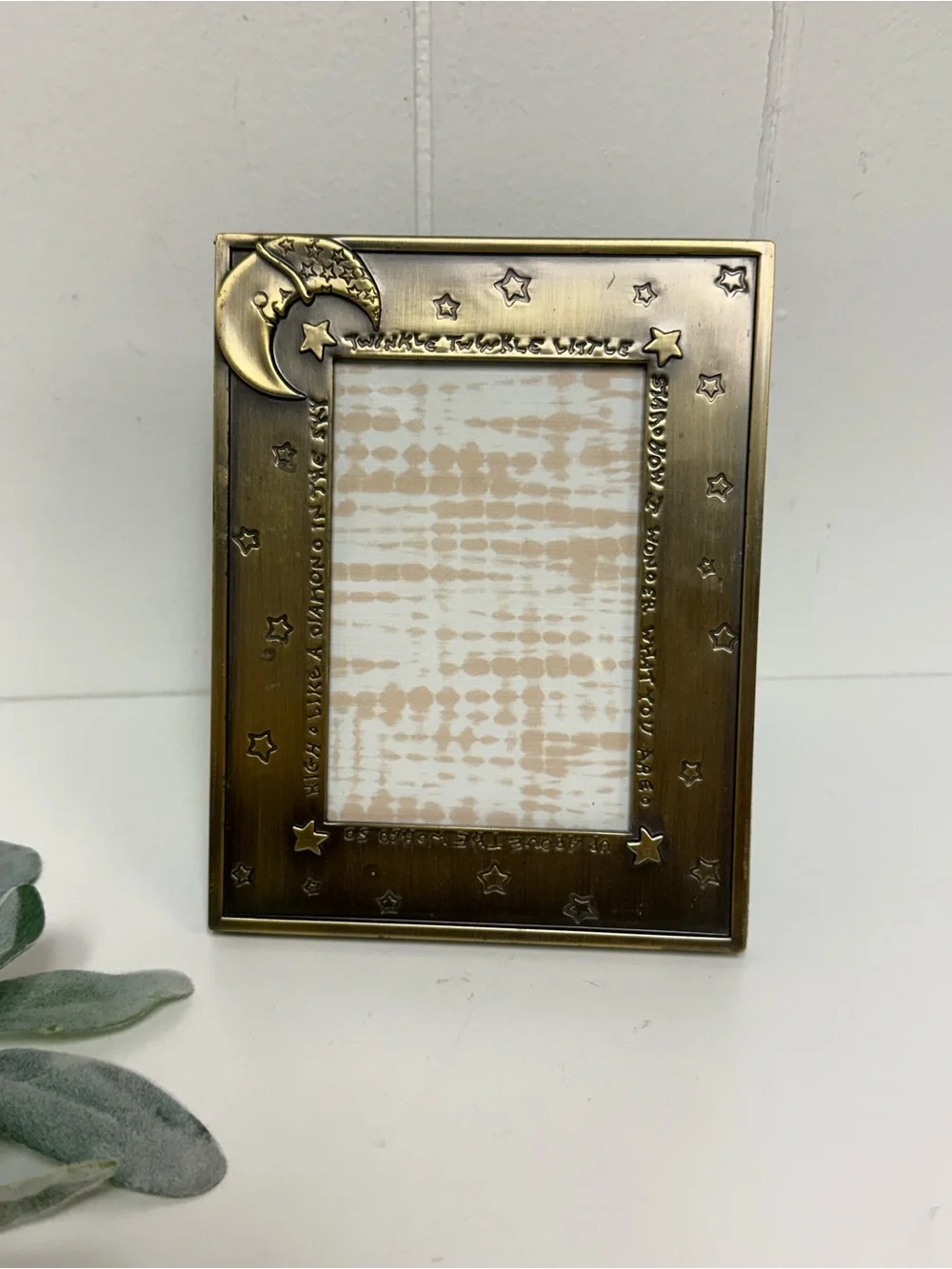 Vintage Metal Bronze Star & Moon Photo Frame Twinkle Twinkle Little Star (4.5x3)